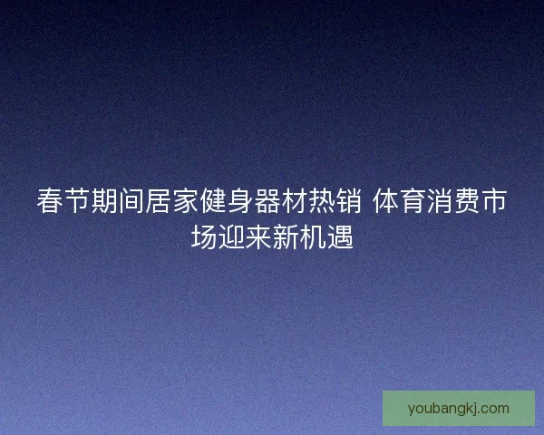 春节期间居家健身器材热销 体育消费市场迎来新机遇 春节期间居家健身器材热销 体育消费市场迎来新机遇